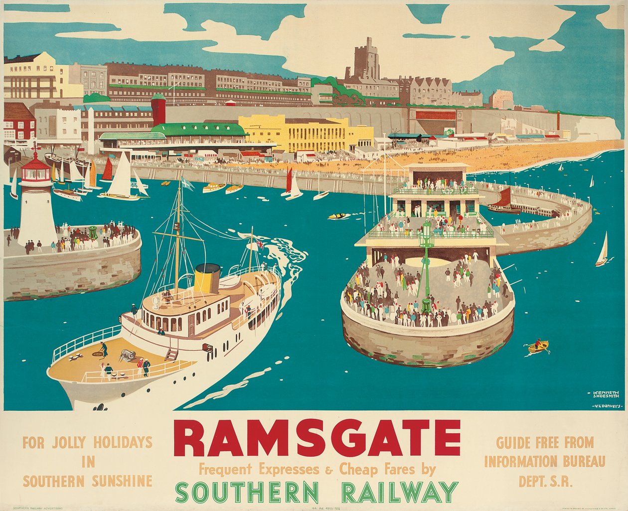 Ein Southern Railway Poster, das Ramsgate bewirbt von Kenneth Shoesmith and Verney L. Danvers