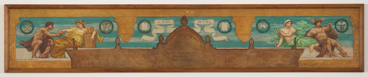 Das Gesetz herrscht, Studie für das zentrale Panel von "Die Herrschaft des Gesetzes," Fries für das Berufungsgericht, New York von Kenyon Cox