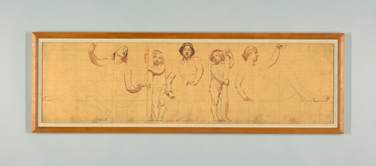 Das Gewohnheitsrecht, Studie für das linke Panel von "Die Herrschaft des Gesetzes," Fries für das Berufungsgericht, New York von Kenyon Cox