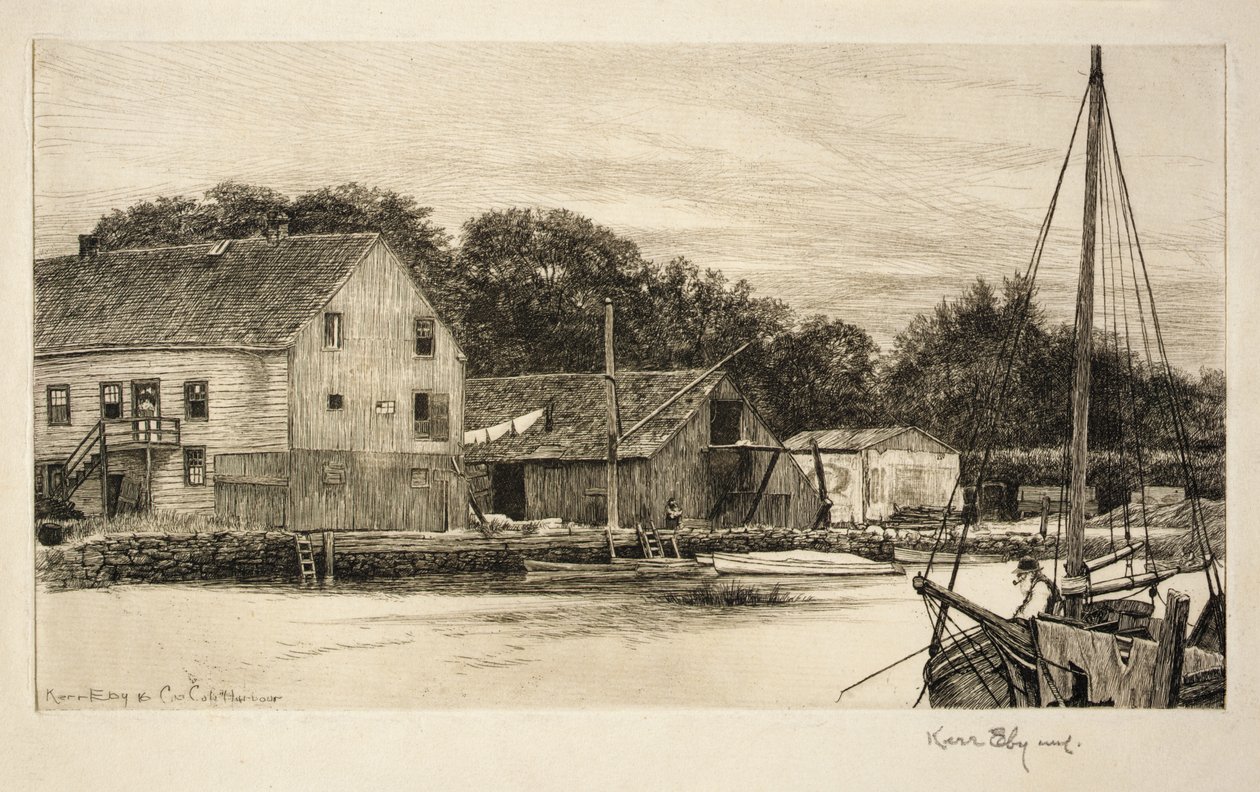 Cos Cob Hafen von Kerr Eby