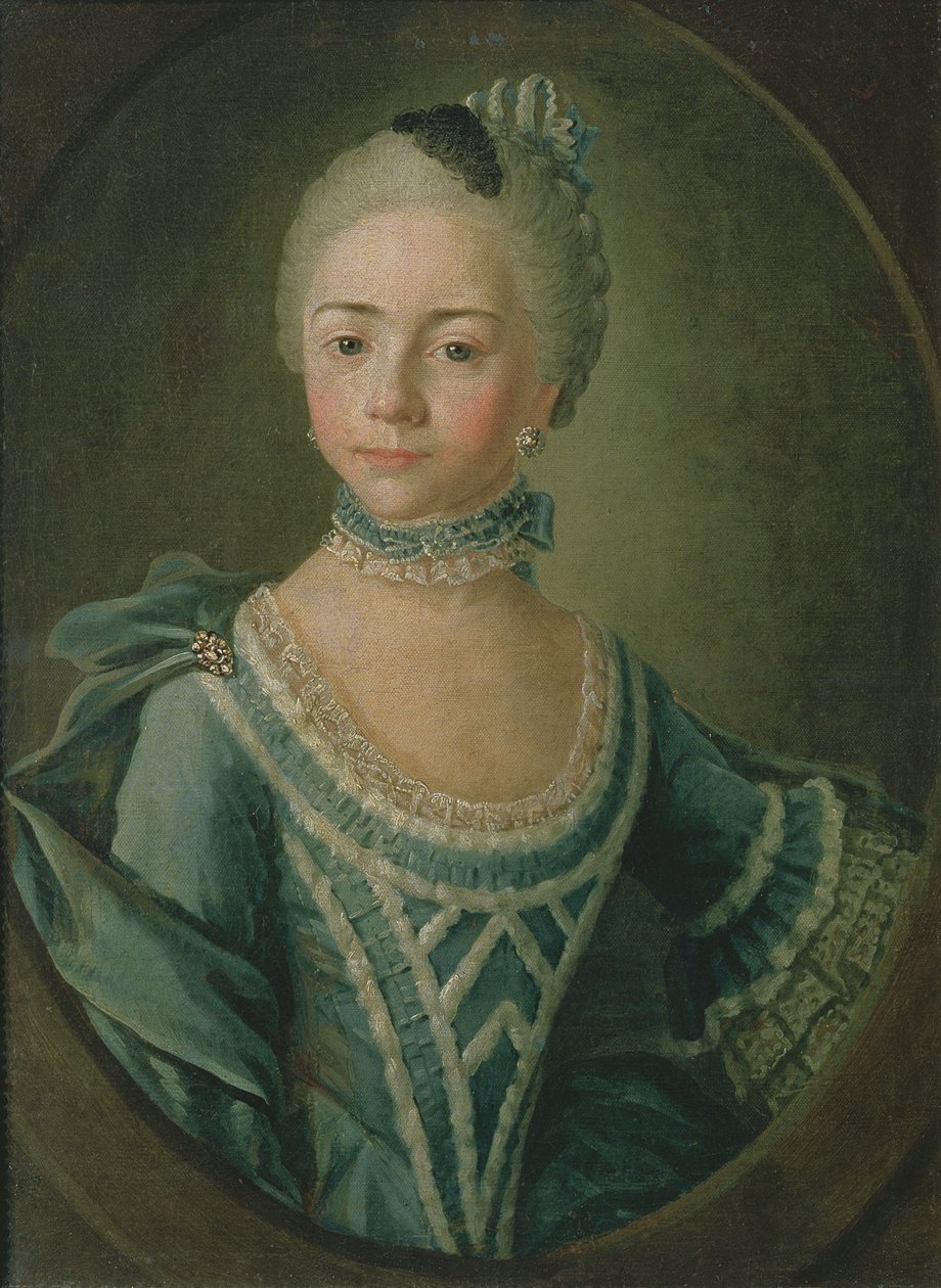 Porträt der Gräfin Sophie Matiuskina (1755-1796), 1763 von Kirill Inanovich Golovachevsky
