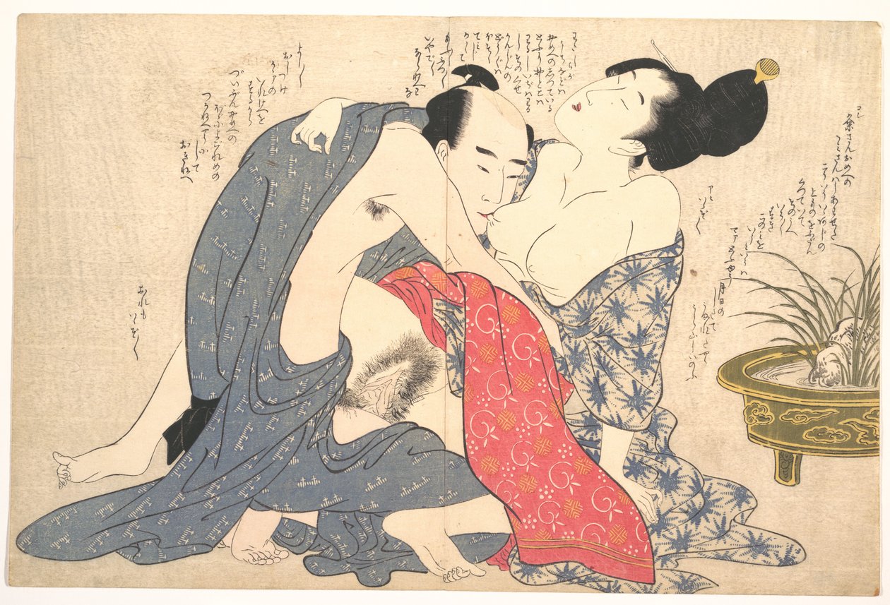 Erotischer Druck von Kitagawa Utamaro