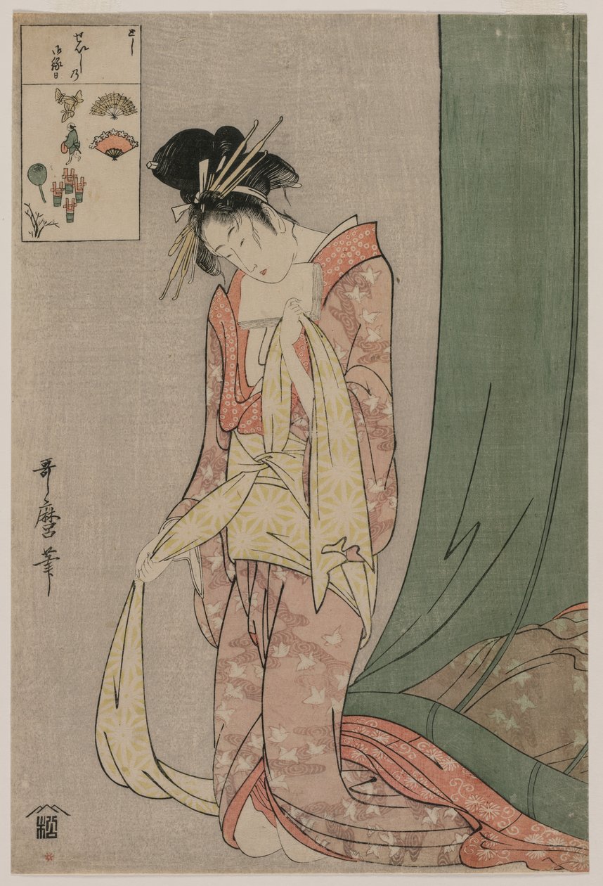 Hanaōgi von Ōgiya aus der Serie Bilderrätsel von Kitagawa Utamaro