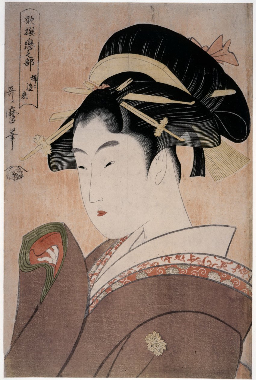 Liebe, die sich selten trifft, aus der Serie Anthologie der Gedichte: Die Liebesabteilung, 1793-1794 von Kitagawa Utamaro