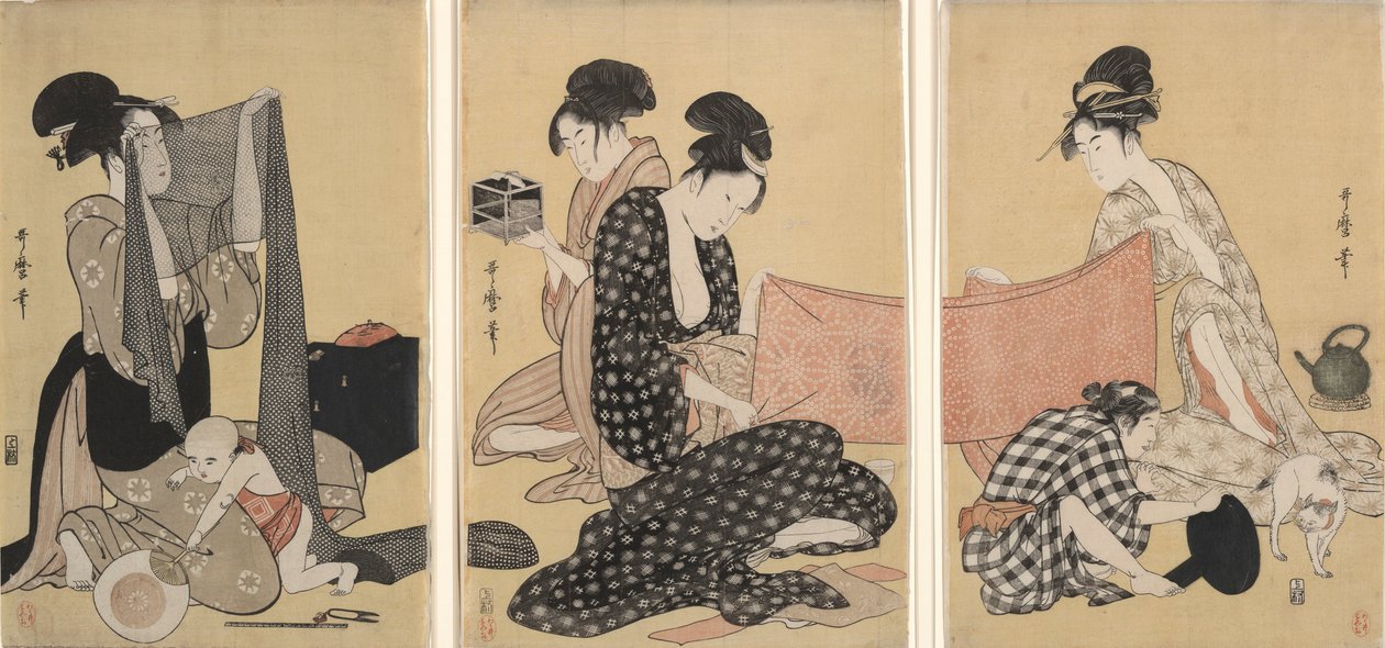 Stickerei von Kitagawa Utamaro