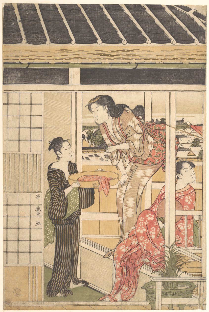 Waschtag von Kitagawa Utamaro