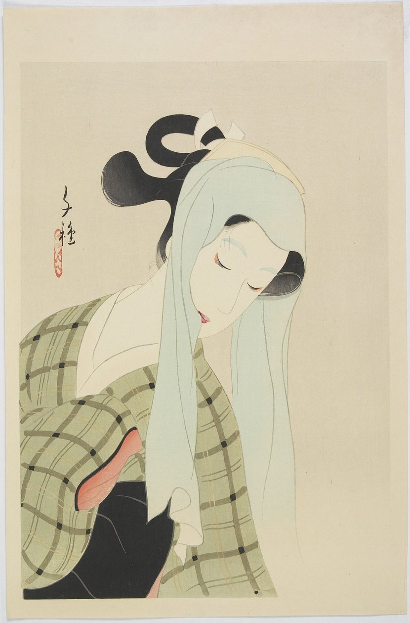 Ochiyo aus dem Chikamatsu-Stück Shinj? yoi g?shin, frühes 20. Jahrhundert von Kitani Chigusa Kitani Chigusa