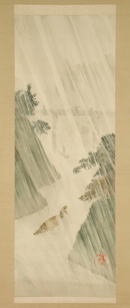Regnerischer Tag bei Ochanomizu, Tokio von Kiyochika Kobayashi