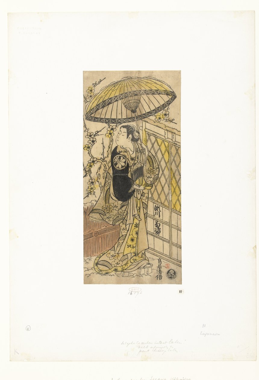 Schauspieler Segawa Kikujiro in der Rolle von Senju no Mae von Kiyomasu (II) , Torii