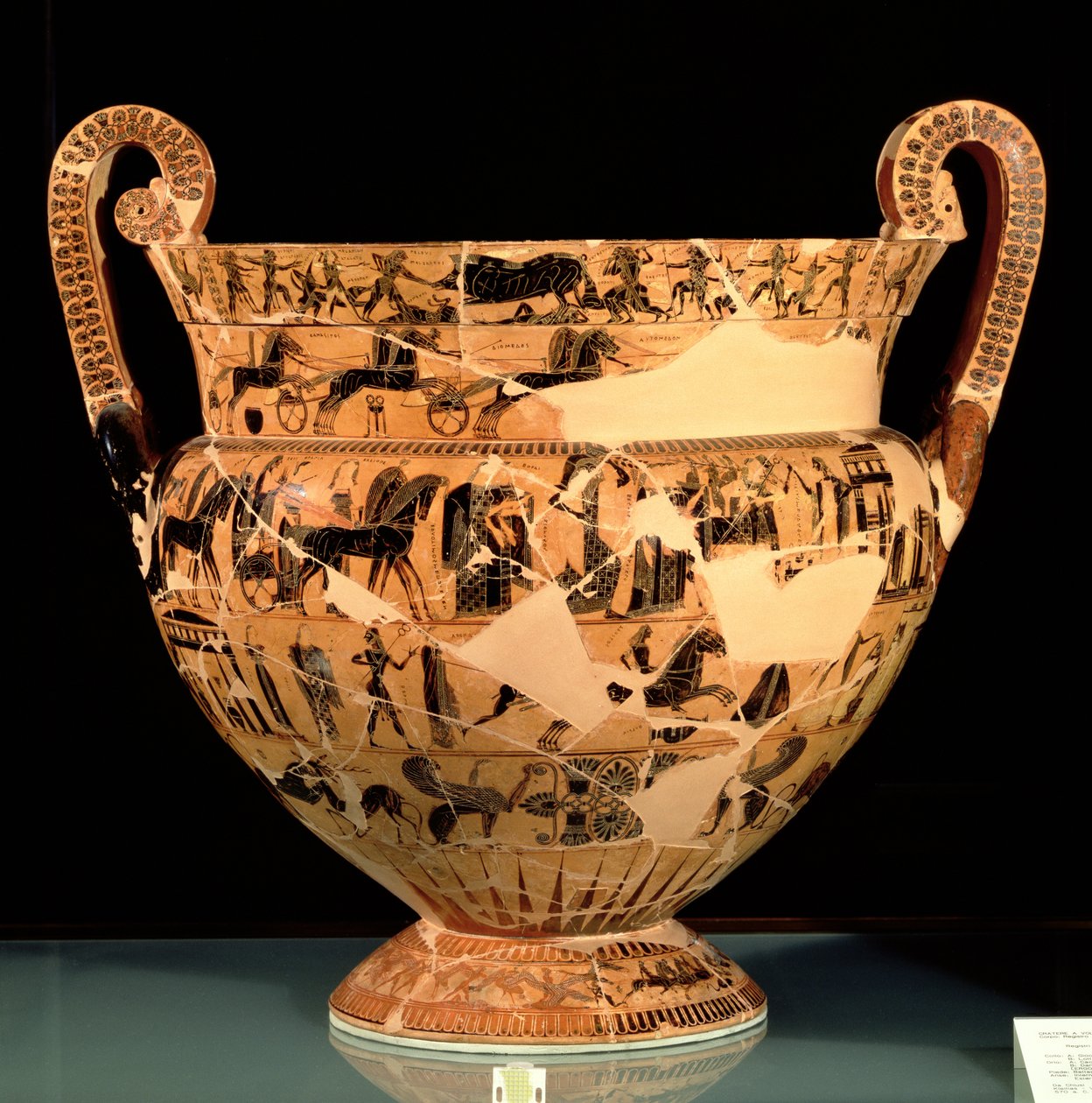 Seite B der François-Vase, hergestellt von Ergotimos, ca. 570 v. Chr. von Kleitias Kleitias