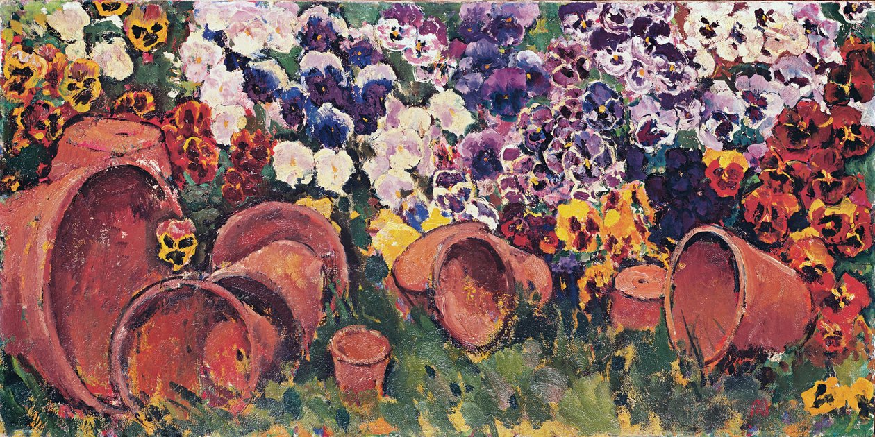 Stiefmütterchen mit Blumentöpfen von Koloman Moser