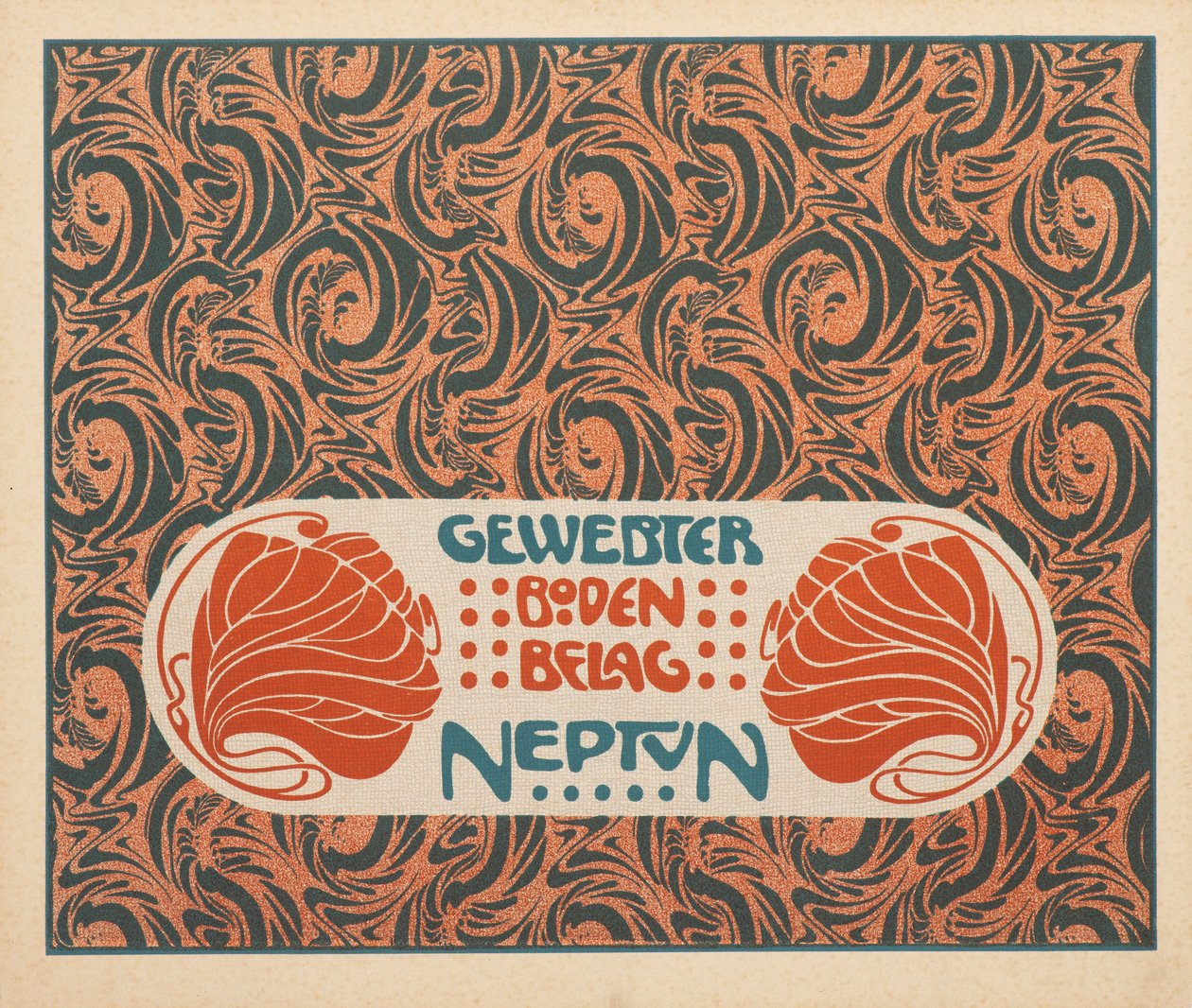 Gewebter Bodenbelag Neptun, 1901 von Koloman Moser