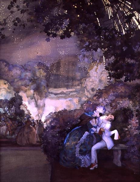 Feuerwerk, 1910 von Konstantin Andreevic Somov