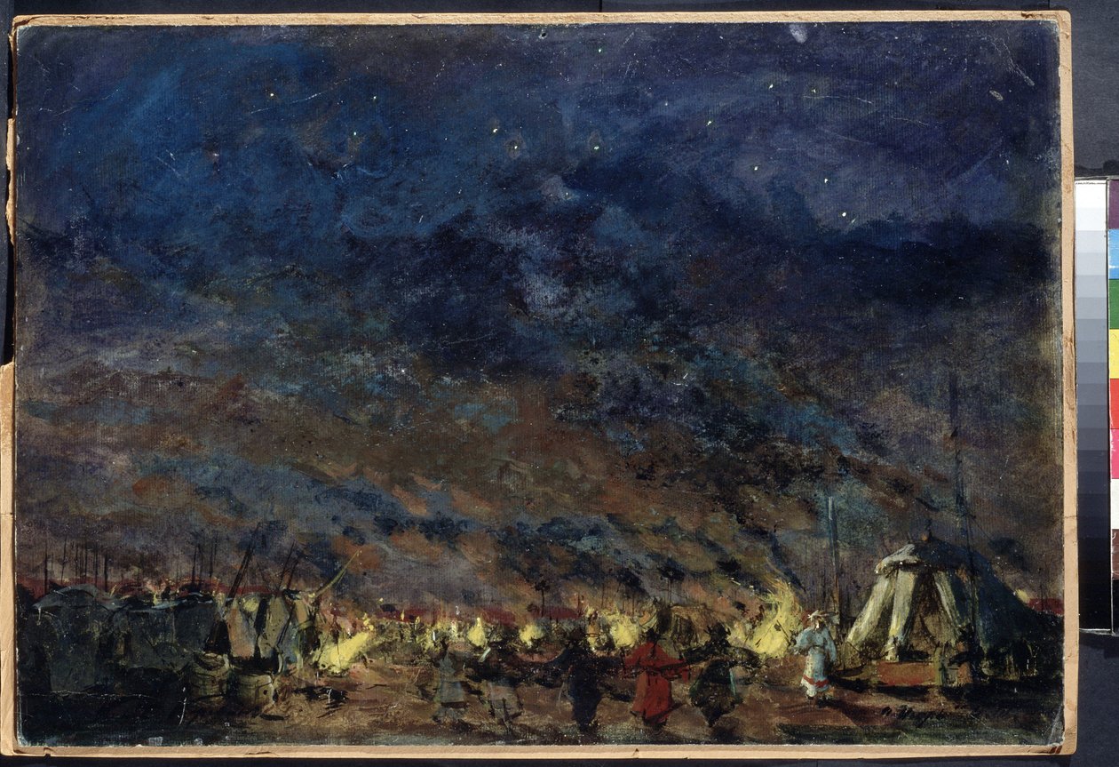 Das Polowetzer Lager (Bühnenbild für die Oper Fürst Igor von Alexander Borodin) von Konstantin Alekseevich Korovin