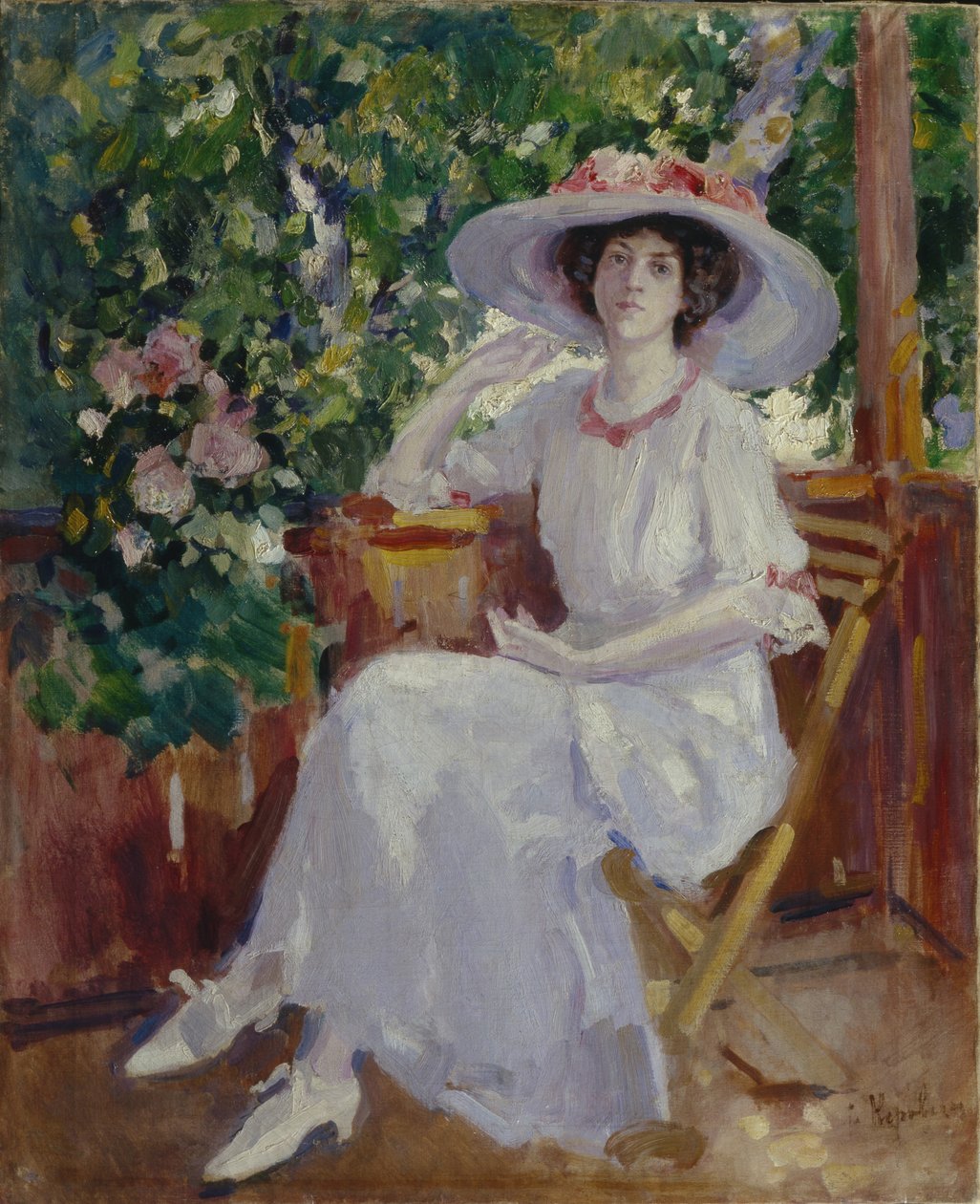Porträt der Schauspielerin Nadezhda Komarovskaya von Konstantin Alekseevich Korovin