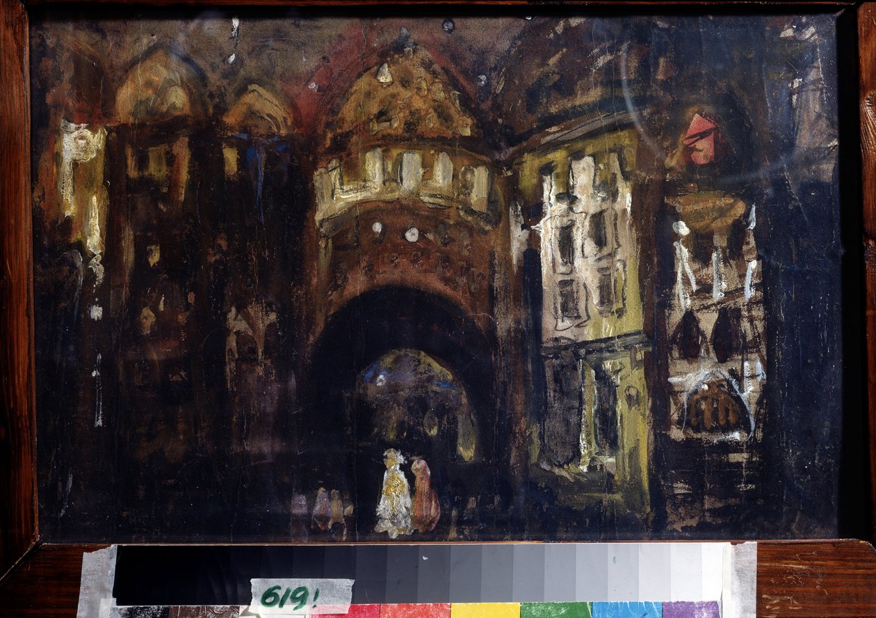 Bühnenbildentwurf für die Oper Faust von Charles Gounod von Konstantin Alekseevich Korovin