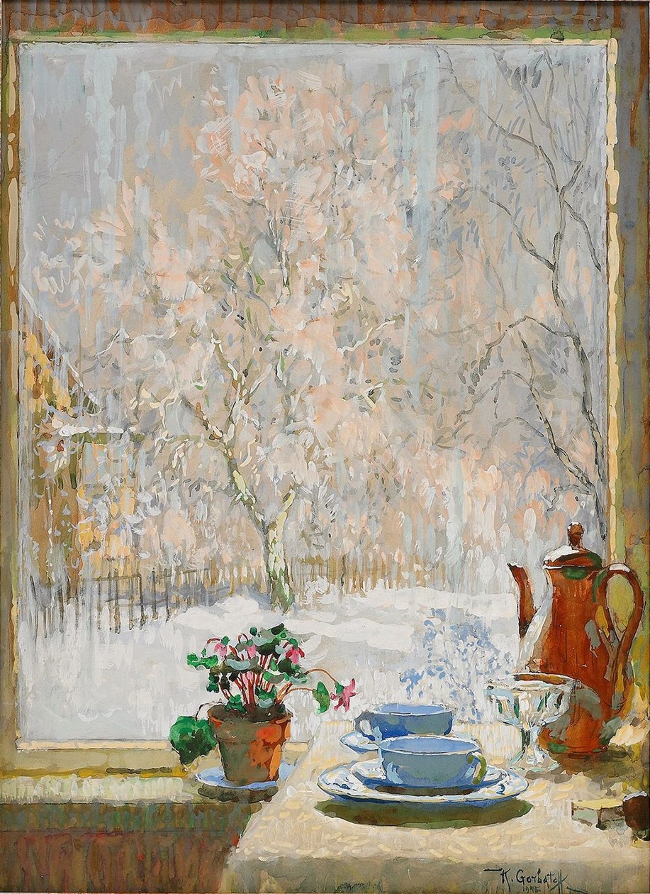 Durch das Fenster im Winter, 1945 von Konstantin Ivanovich Gorbatov