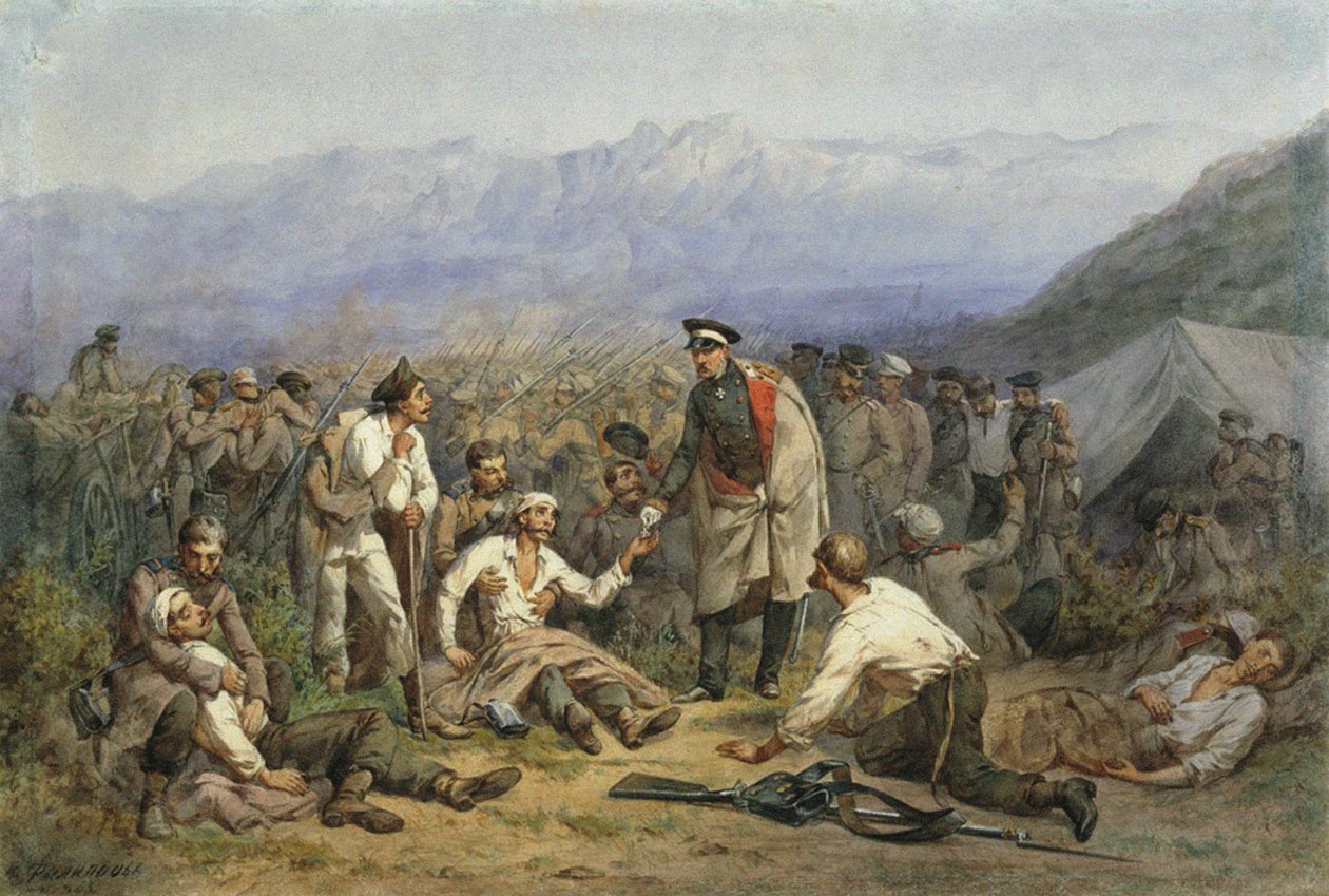 Nach der Schlacht. Szene aus dem Krimkrieg von Konstantin Nikolaevich Filippov