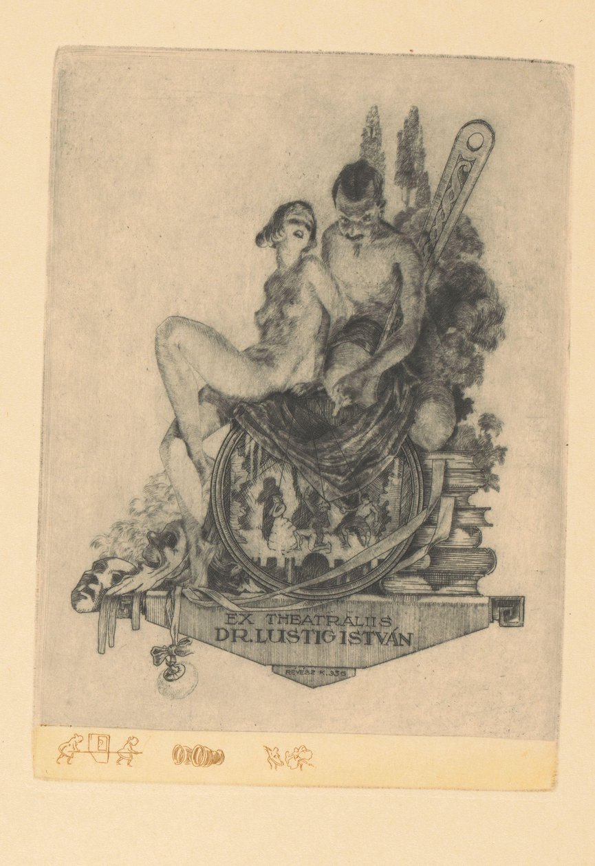 Ex Libris von István Lusztig von Kornél Révész
