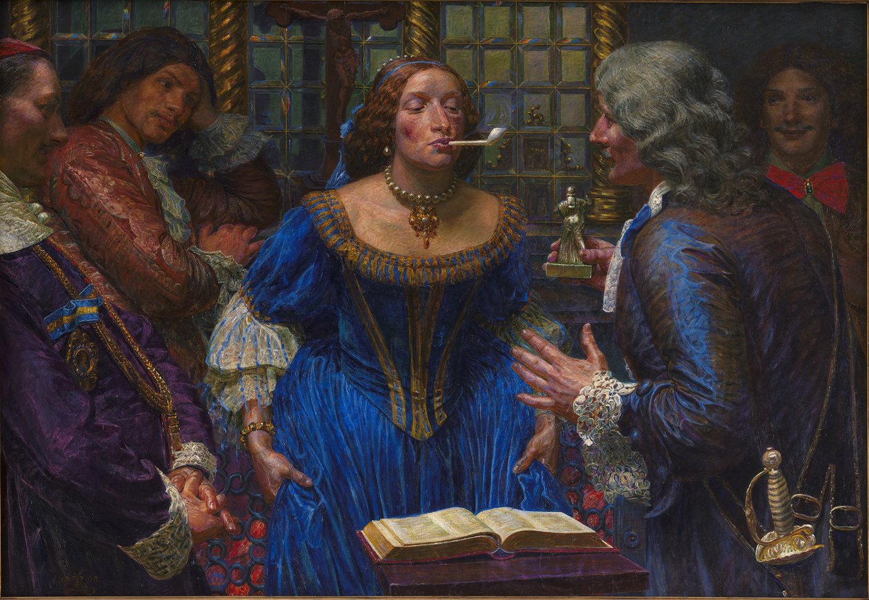 Königin Christina von Schweden im Palazzo Corsini, 1908 von Kristian Zahrtmann