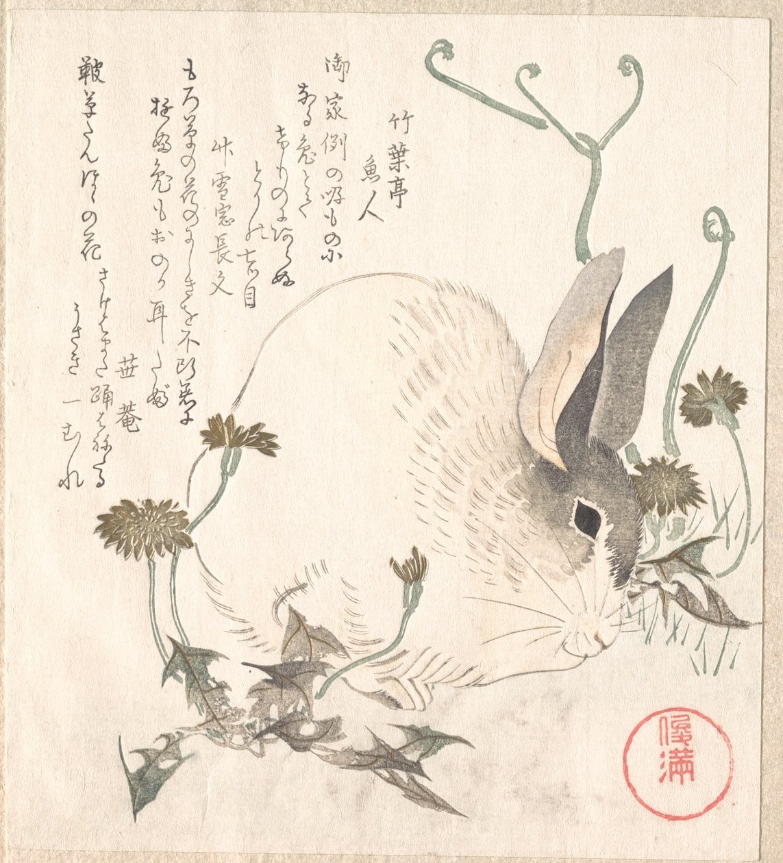 Hase und Löwenzahn? von Kubo Shunman