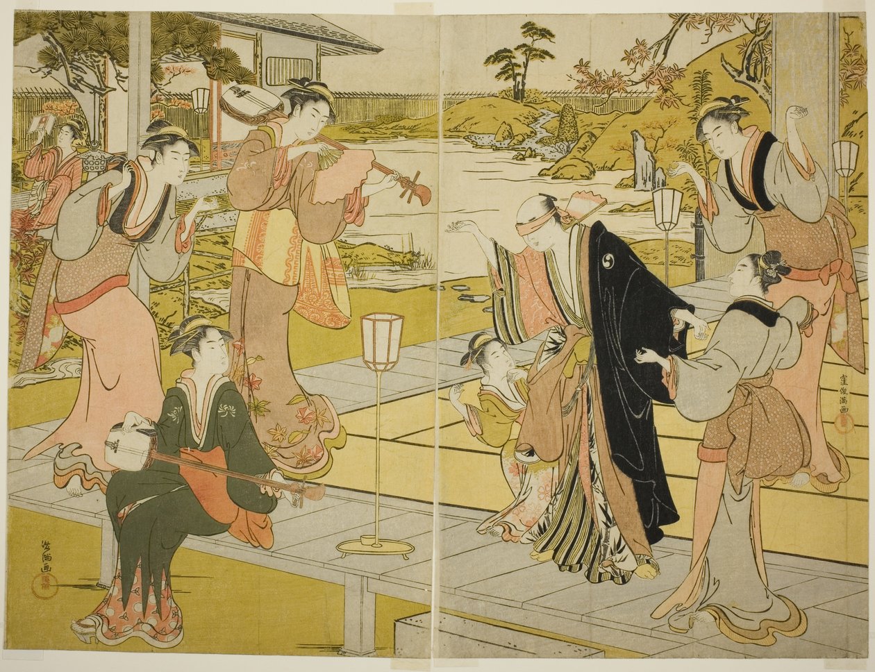 Oboshi Yuranosuke im Ichiriki-Teestube, aus Szene VII im Lagerhaus der treuen Gefolgsleute von Kubo Shunman
