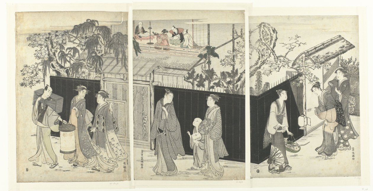 Das Haus des Kyoka-Dichters bei Nacht von Kubota Shunman