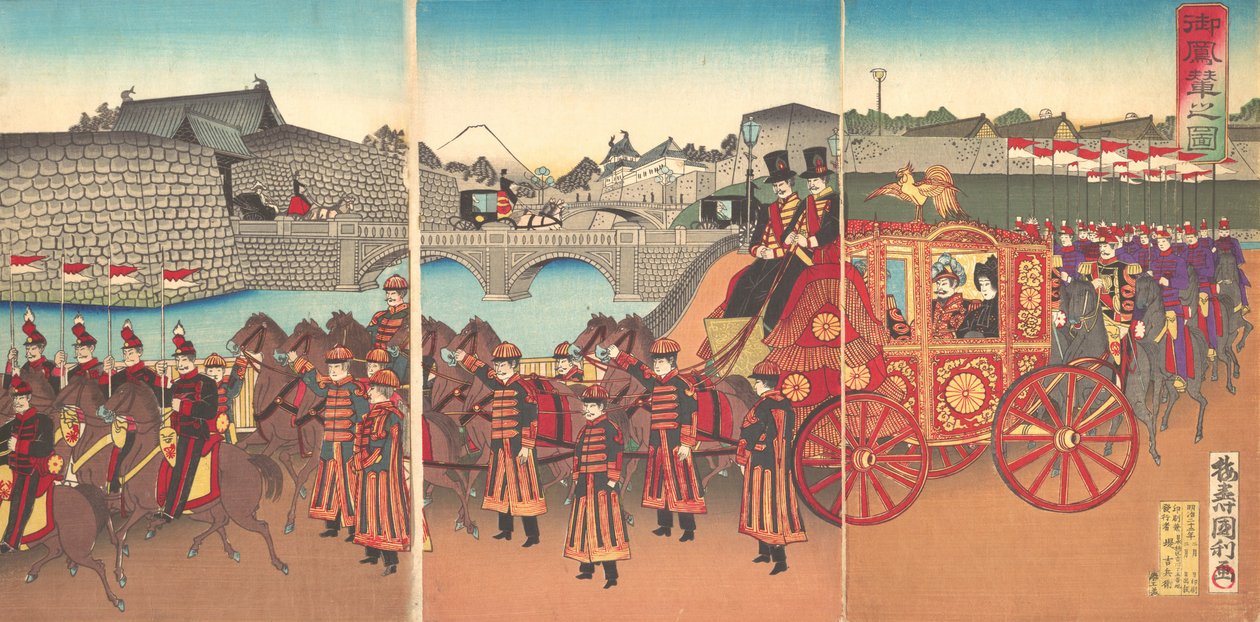 Ansicht der Kaiserlichen Kutsche von Kunitoshi