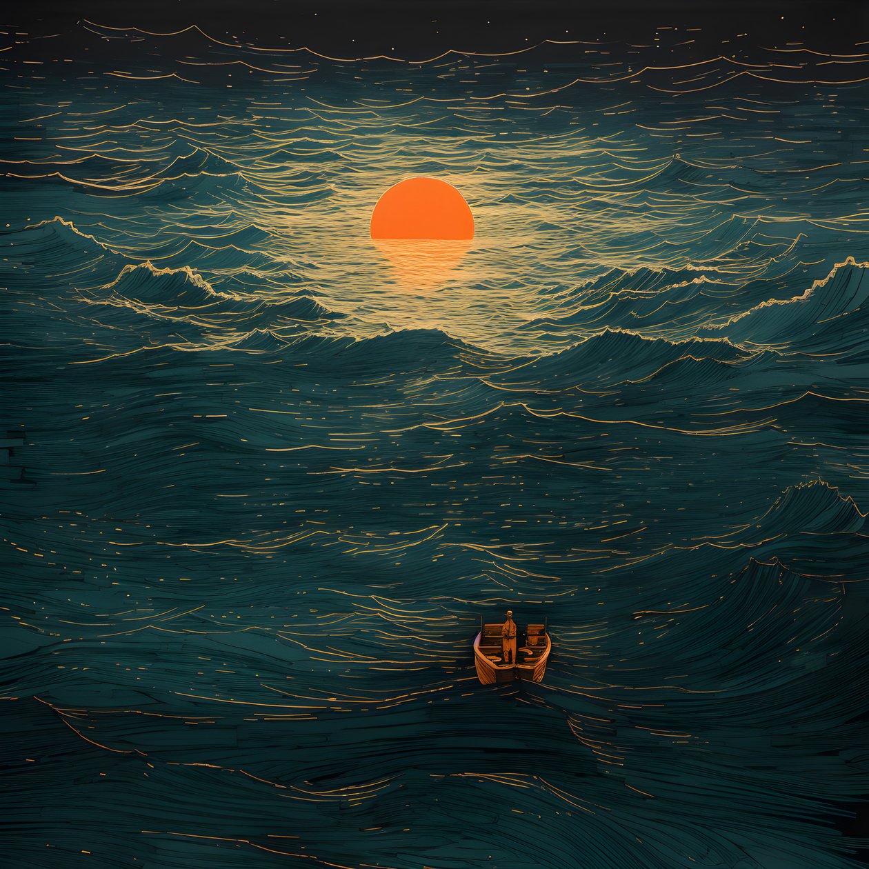 Zwei Boote glitten lautlos durch tintenschwarzes Wasser auf die wirbelnde Charybdis zu, der Vollmond war das einzige Licht in der leeren Welt der Nordsee von Kurt Heppke