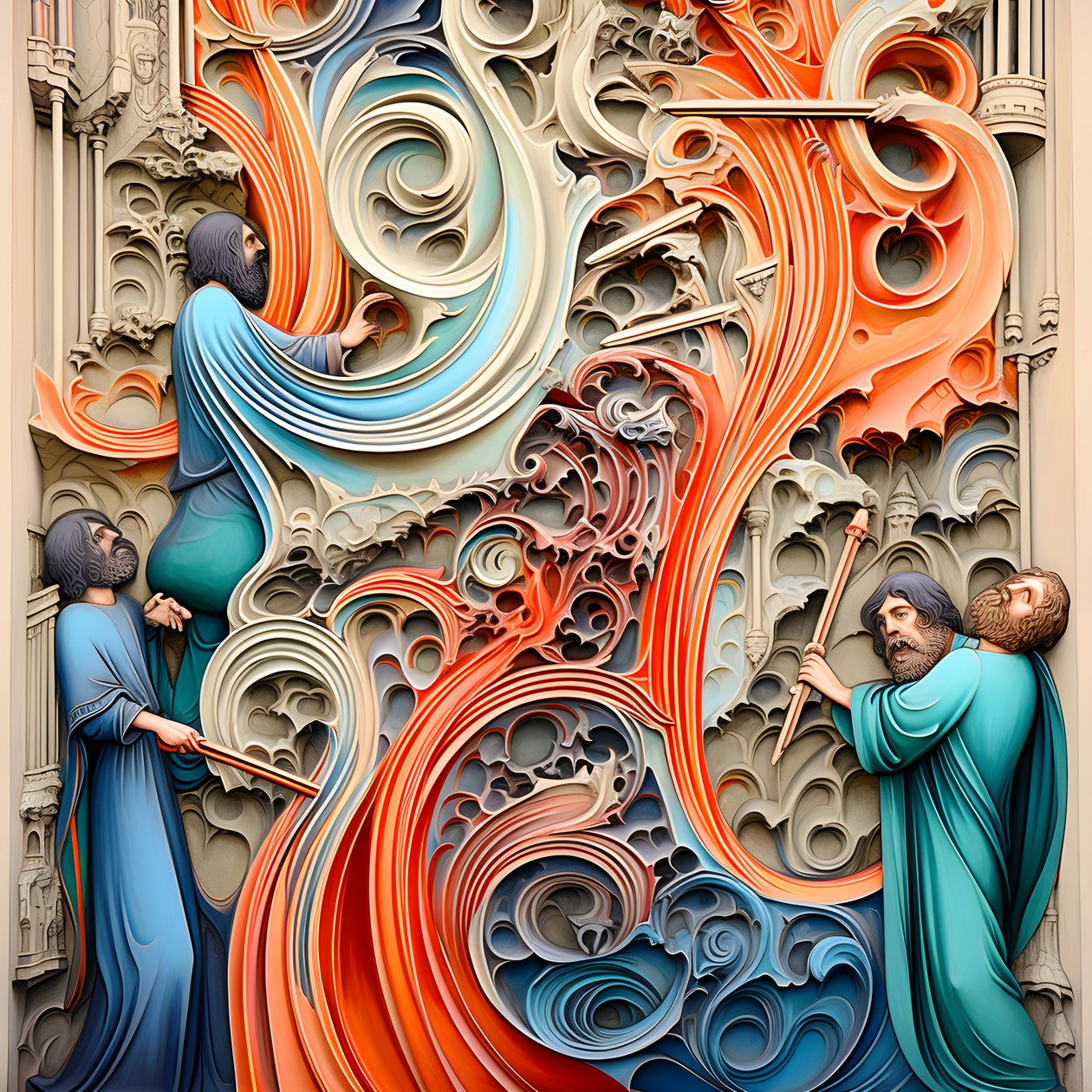 Kartographische Wirbel 4 von Kurt Heppke