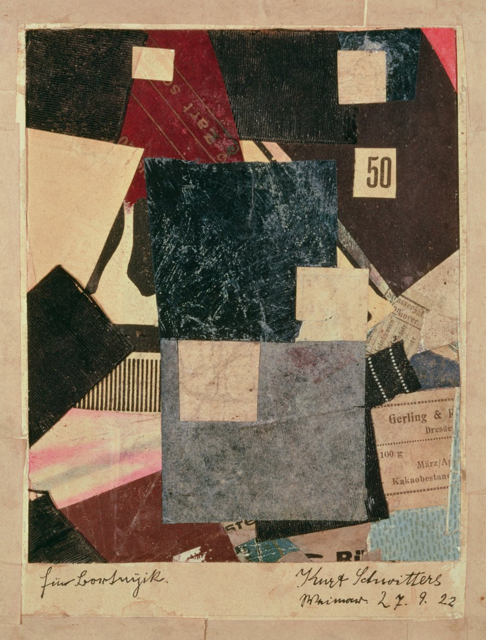 Komposition, 1922 von Kurt Schwitters