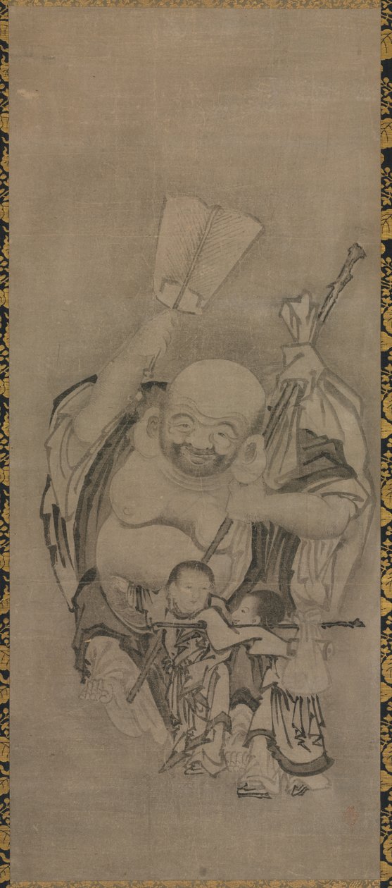Hotei mit daoistischen Unsterblichen: Hotei von Kyūseki Tomonobu