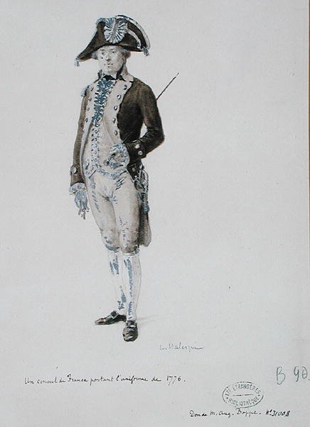 Ein Konsul von Frankreich in der Uniform von 1776 von L. Malespine
