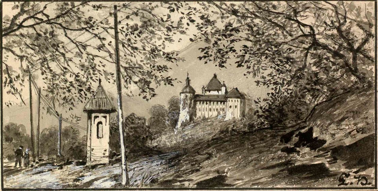 Blick auf die Burg von Skofja Loka von Ladislav Benesch