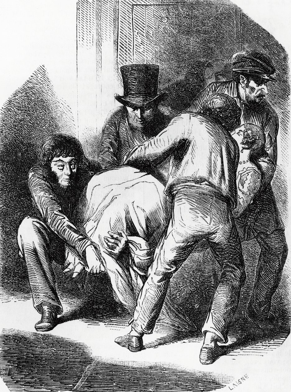 Illustration für Herzogin von Langeais, Roman von Honore de Balzac aus der Sammlung Menschliche Komödie, Gravur von Laisne von Laisne Laisne