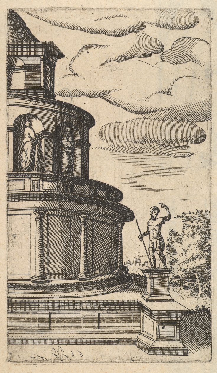 Teilansicht eines Gebäudes [Sepulchrum Adriani] aus der Serie 