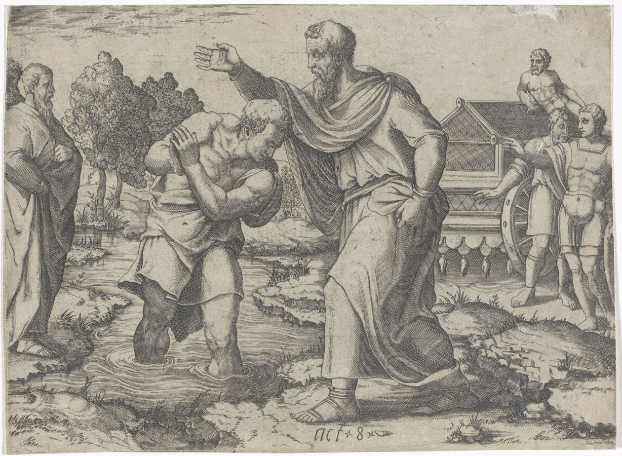 Taufe des äthiopischen Kämmerers durch Philippus von Lambertus Suavius (attributed to)