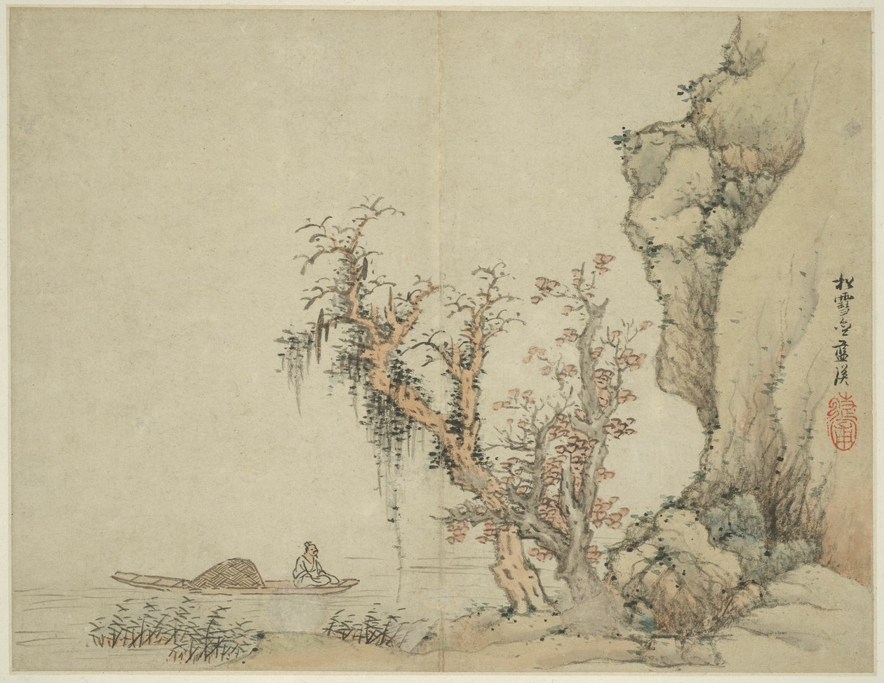 Landschaft im Stil der alten Meister: Songxuezhai Lan Ying von Lan Ying