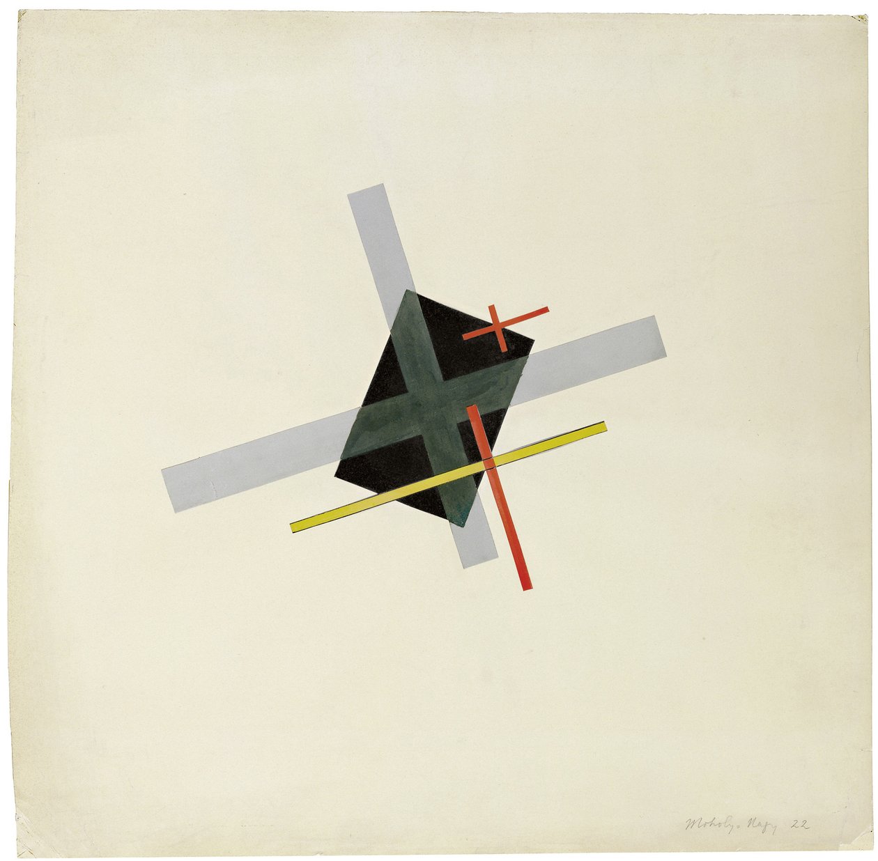 Collage mit schwarzem Zentrum, 1922 von Laszlo Moholy Nagy