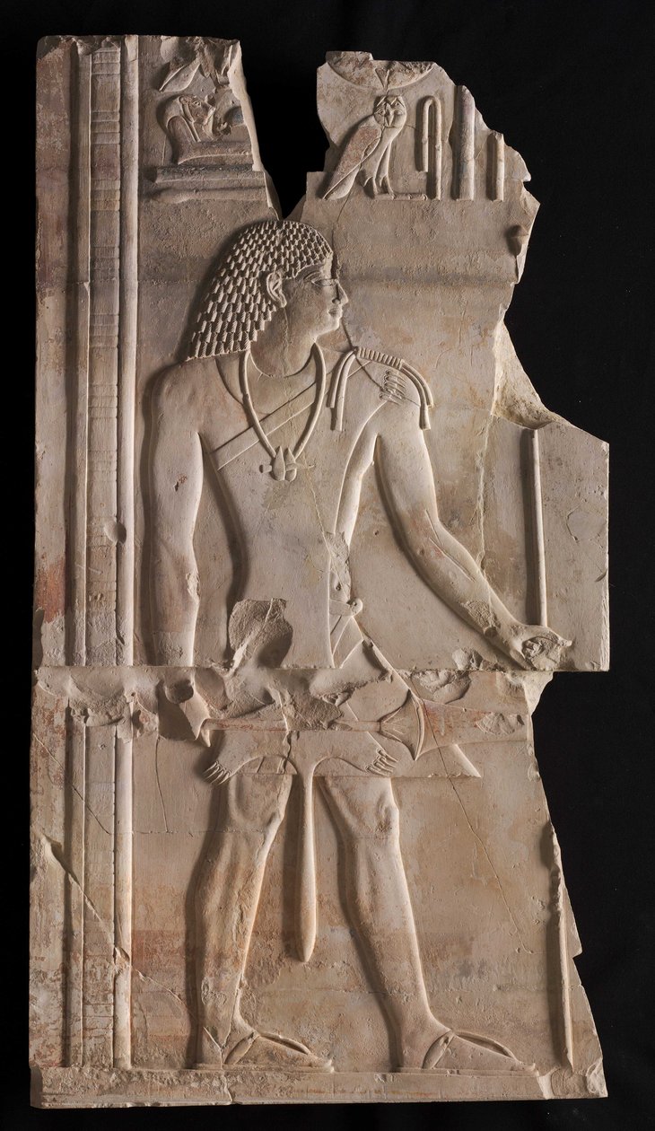 Mentuemhat als Priester mit Stab und Zepter, ca. 667-647 v. Chr. von Late Period Egyptian