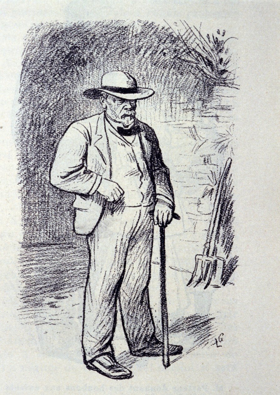 Porträt von Louis Pasteur (1822-1895) auf seinem Anwesen in Villeneuve-l