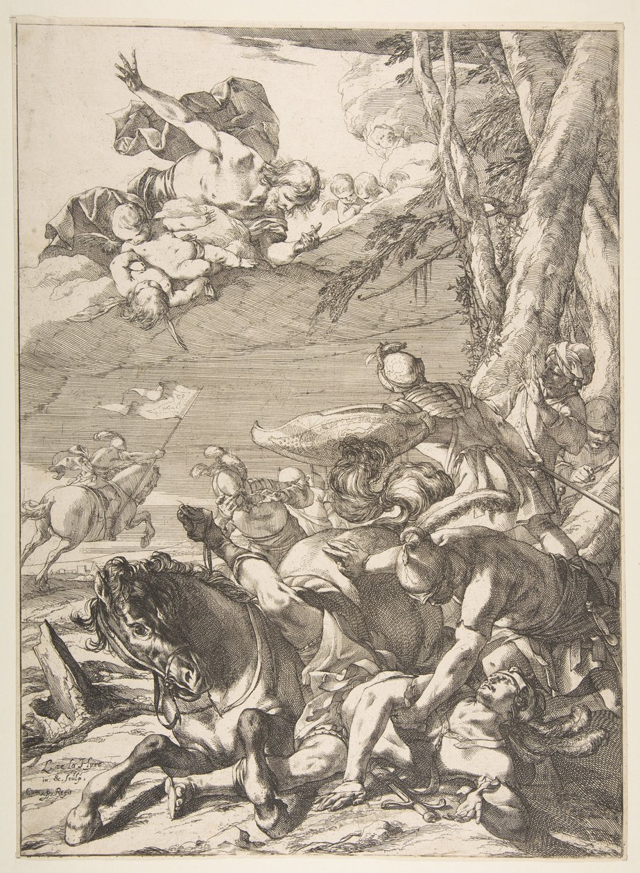 Bekehrung des Heiligen Paulus, ca. 1637 von Laurent de la Hyre