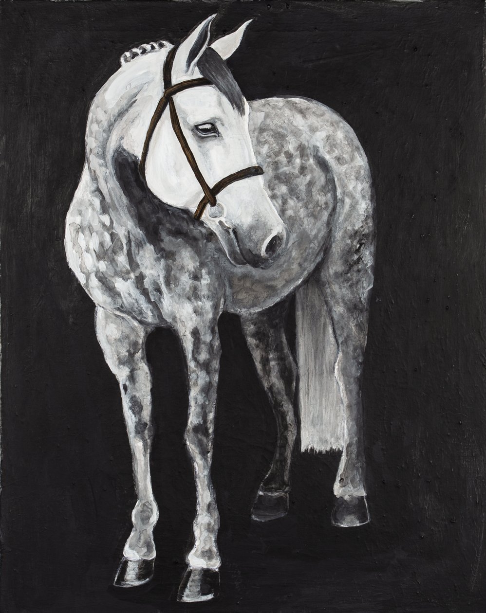 Weißes Pferd 2, um 2024 von Laurie Michaels