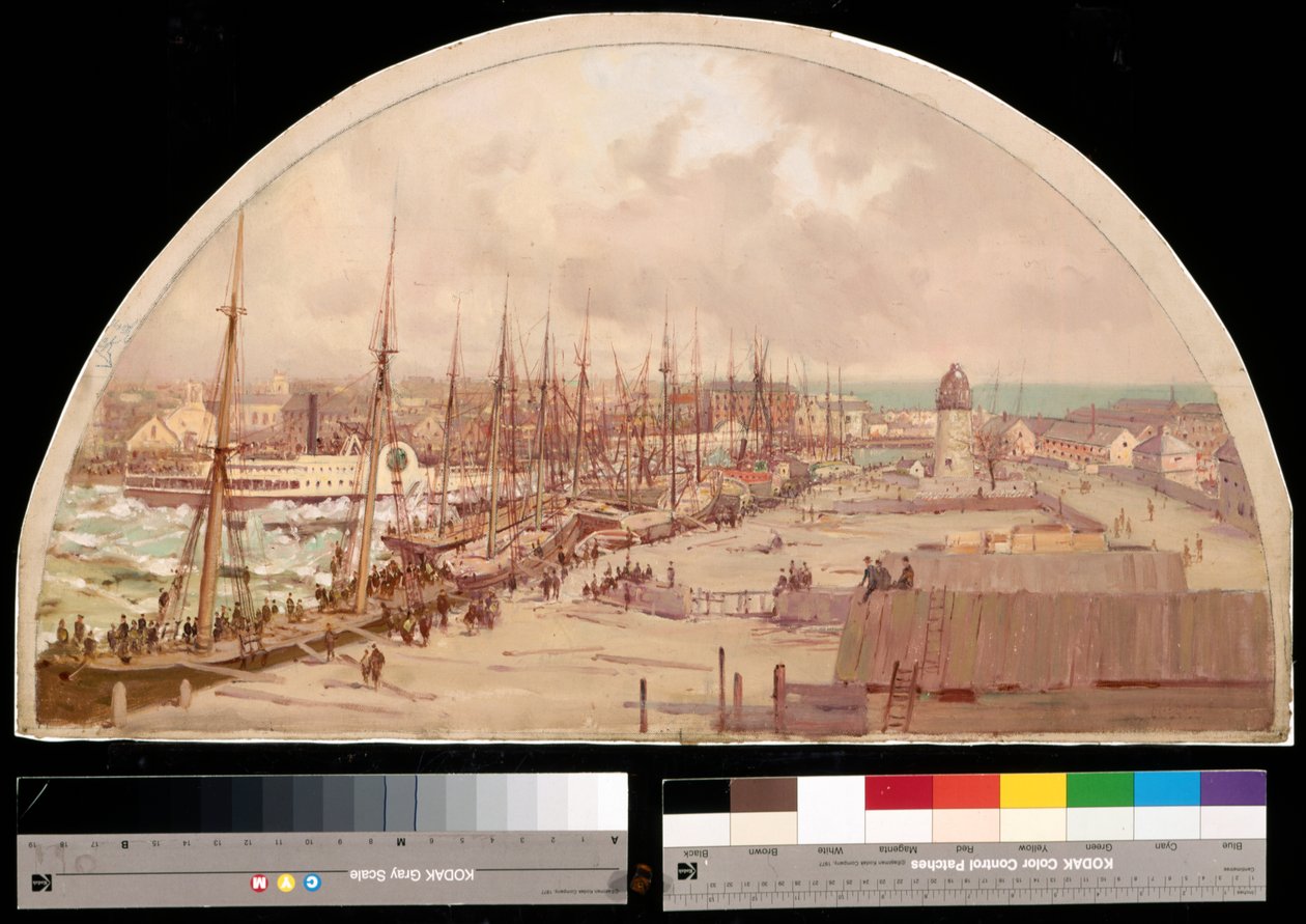 Große Flut im Chicago River, 1849 von Lawrence Carmichael Earle