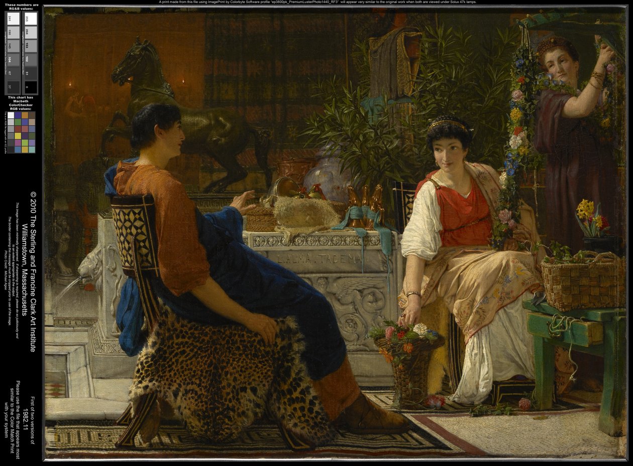 Vorbereitungen für die Festlichkeiten (Der Blumenkranz) von Lawrence Alma-Tadema