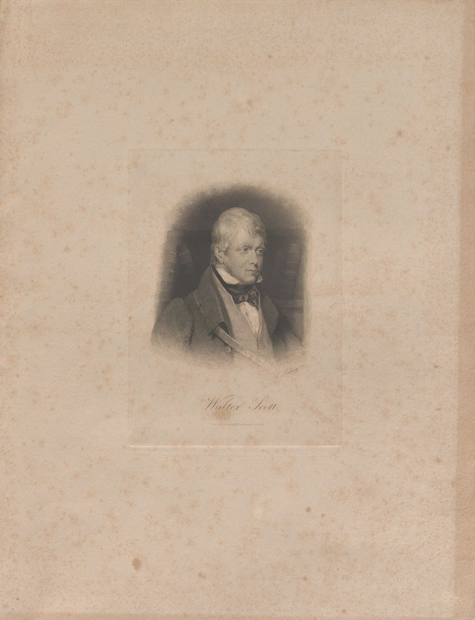 Porträt des historischen Romanautors und Dichters Sir Walter Scott 1771-1832 von Lazarus Gottlieb Sichling