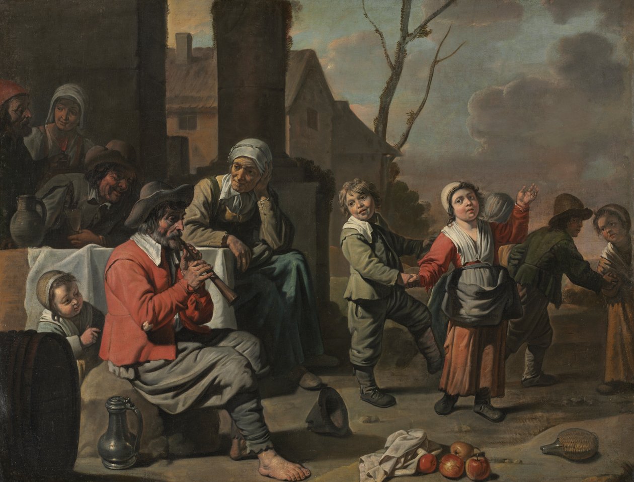 Kreis von Le Nain - Bauernkinder tanzen, 1650er von Le Nain Brothers