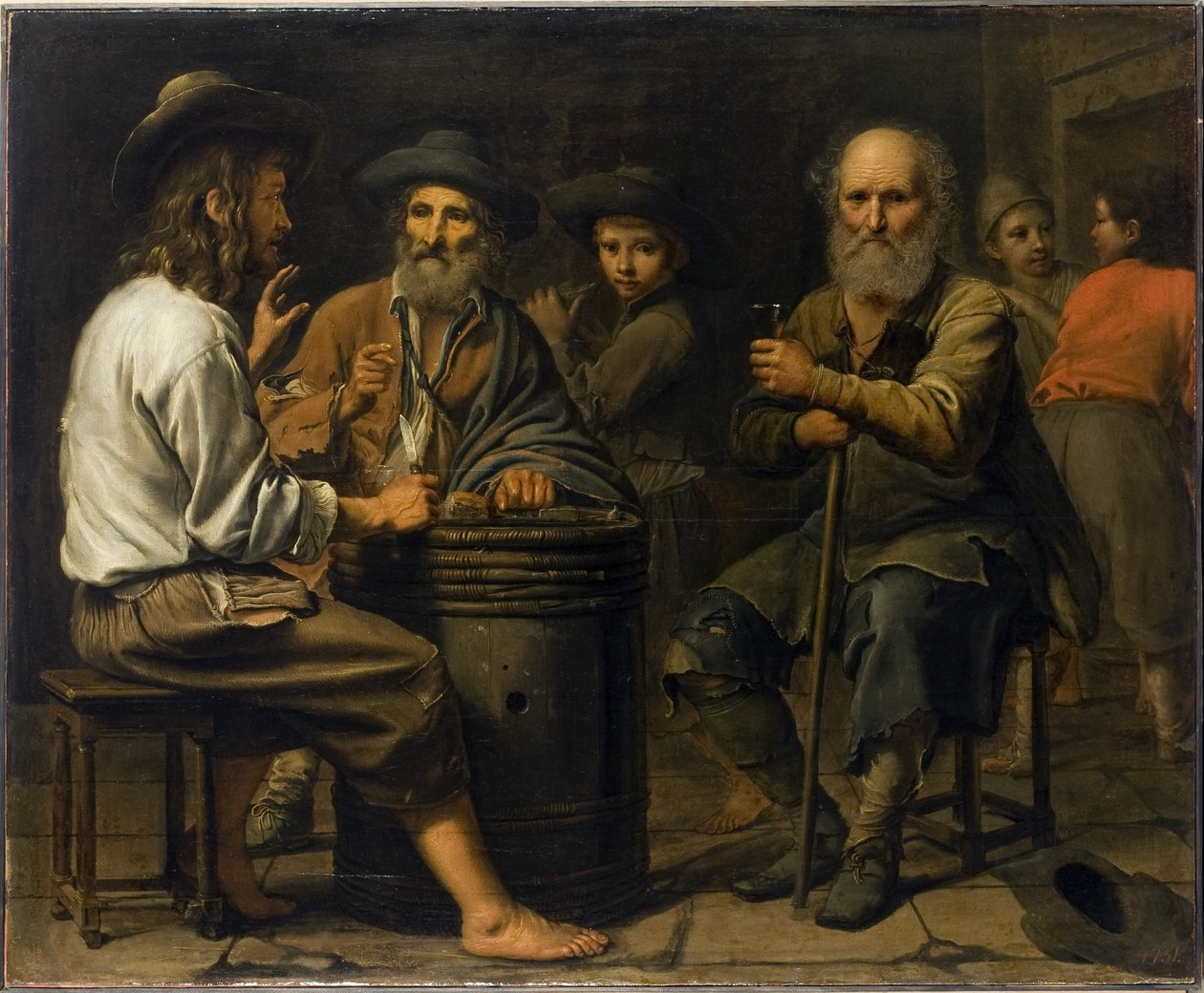 Bauern in einer Taverne, 1640 von Le Nain Brothers