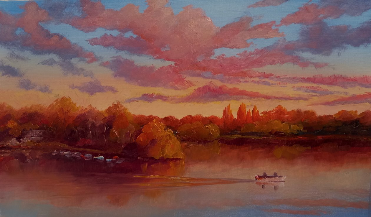 Eel Pie Sonnenaufgang, 2025 von Lee Campbell