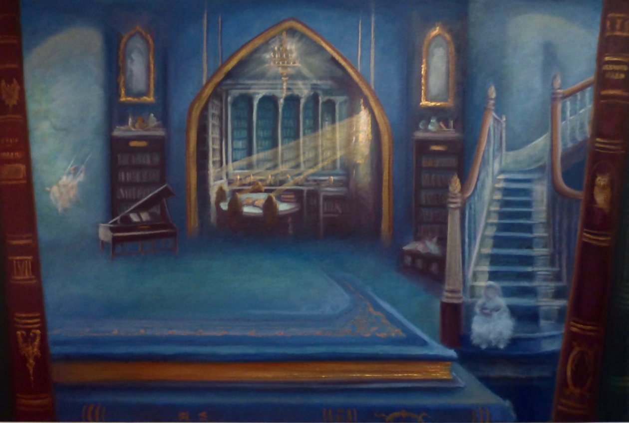 Verzauberte Bibliothek, 2024 von Lee Campbell